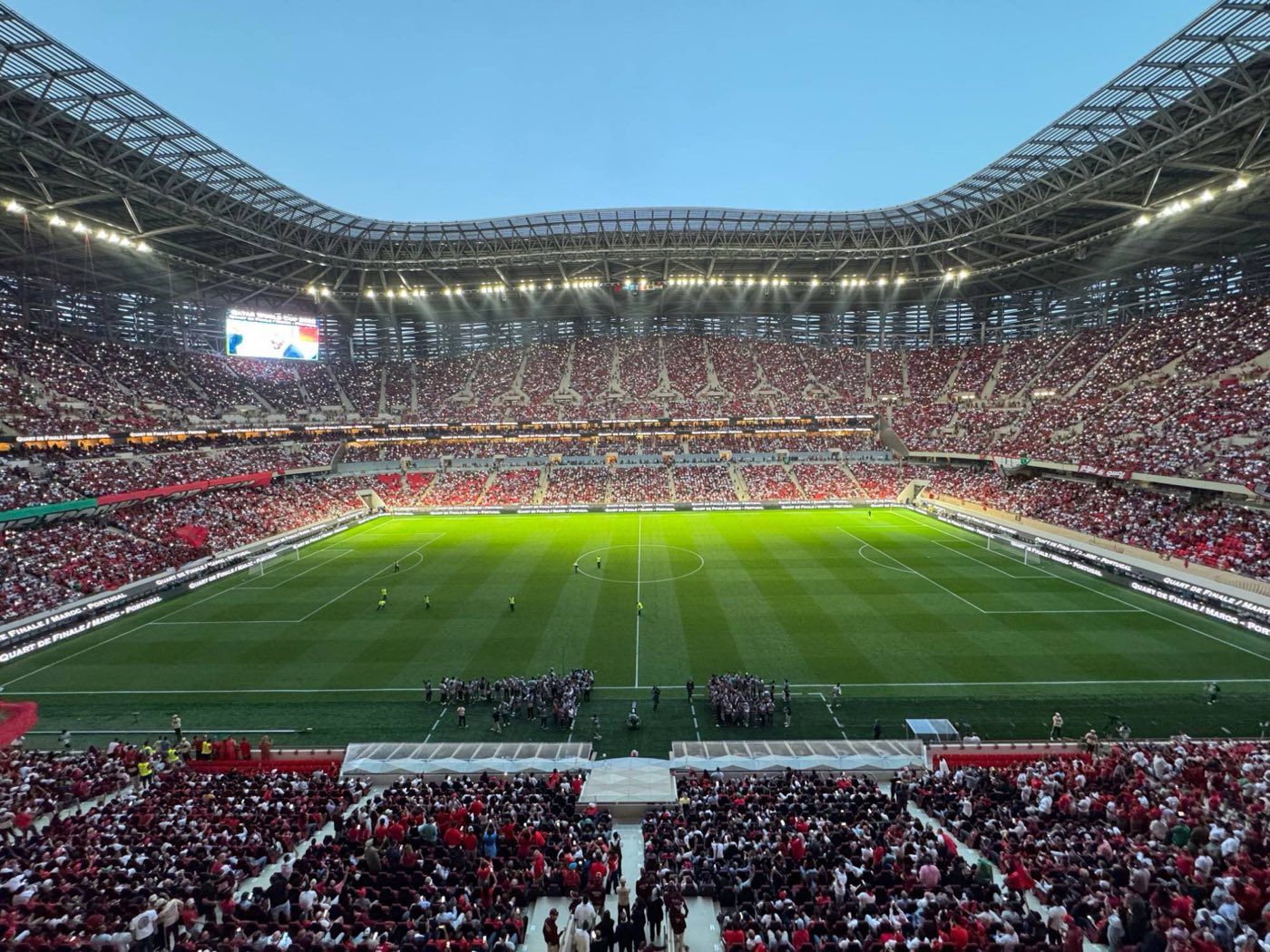Packed stadium crowd